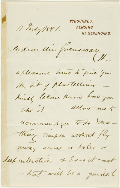 Dopis Kate Greenawayové od Randolph Caldecott