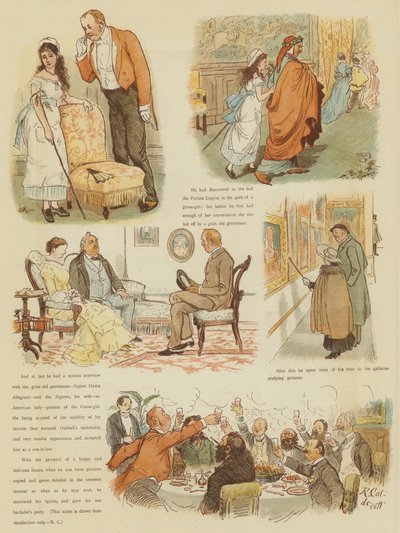 Zima pana Oakballa ve Florencii (chromolitho) od Randolph Caldecott