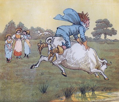 Nikdo se vás neptal, pane, řekla.“ Ilustrace Randolpha Caldecotta pro říkanku 