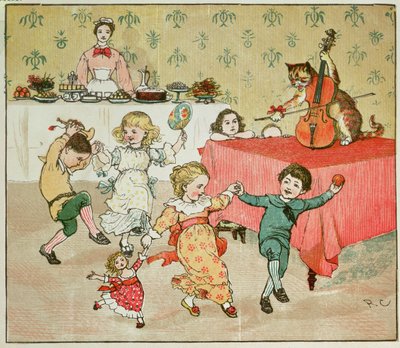 Ilustrace The Cat and the Fiddle and the Children