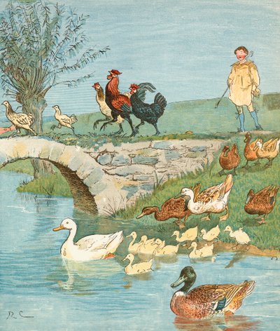 Farmářův chlapec (barevná litografie) od Randolph Caldecott