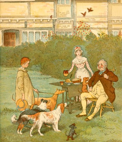The Farmers Boy se svými pánskými psy, c1881. od Randolph Caldecott