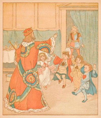 Srdcový král, volaný po těch koláčích, 1880. od Randolph Caldecott