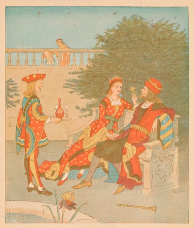 The Knave of Hearts a Queen of Hearts, 1880. od Randolph Caldecott