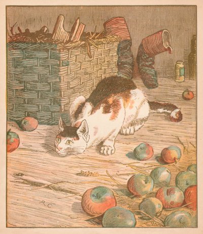 Kočka, která snědla krysu, která snědla slad..., c1878. od Randolph Caldecott