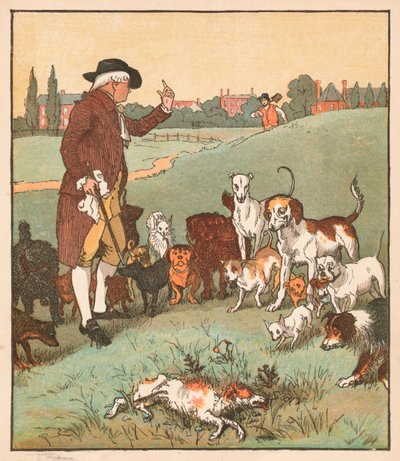 Ten pes zemřel, c1879. od Randolph Caldecott