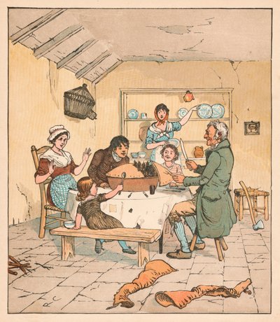 Když byl koláč otevřen, The Birds začali zpívat, 1880. od Randolph Caldecott