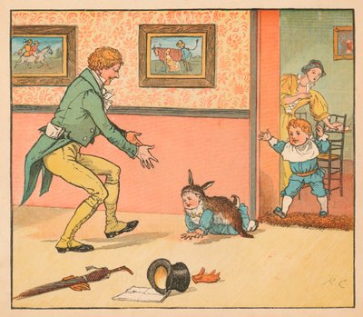 ...králičí kůže k zabalení strnada, c1880. od Randolph Caldecott