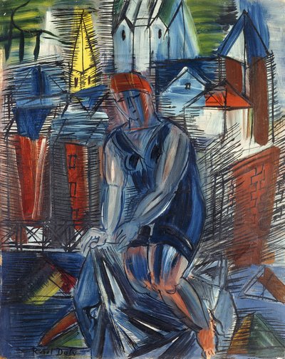 Koupající se (baigneuse), cca 1950 (olej na desce) od Raoul Dufy