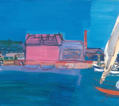 Lodě moře malé vlajky domy malý přístav dock plachty od Raoul Dufy