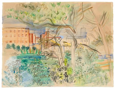 Caldas de Montbuy (akvarel a kvaš na papíře) od Raoul Dufy