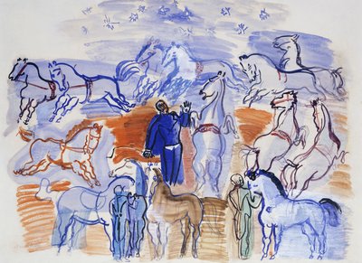 Cirkusoví koně; Koně v cirkuse od Raoul Dufy