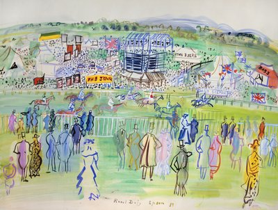 Epsom, dostihové závodiště od Raoul Dufy