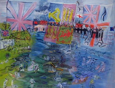 Henley Regatta s vlajkami od Raoul Dufy