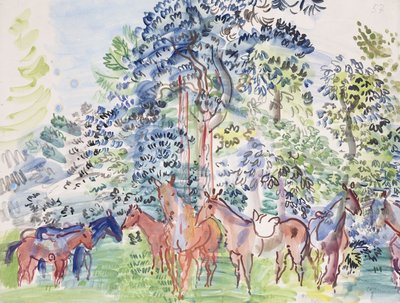 Koně v lese; Chevaux au Bois od Raoul Dufy