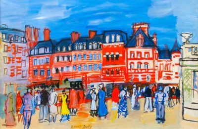 Domy v Trouville od Raoul Dufy