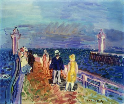 Moly v Trouville-Deauville; Les Jetees de Trouville-Deauville od Raoul Dufy