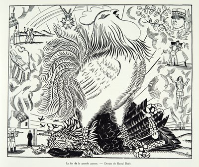 Konec Velké války, z knihy Histoire de la Troisieme Republique, díl I, Politické dějiny, vyd. 1933 (litografie) od Raoul Dufy