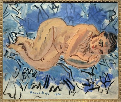 Ženský akt. Obraz Raoula Dufyho (1877-1953), olej na plátně od Raoul Dufy