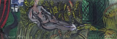 Nymfa ležící v pšenici (olej na plátně) od Raoul Dufy