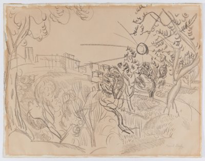 Olivovníky v Provence od Raoul Dufy