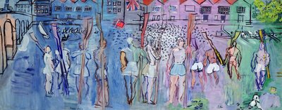 Regata v Henley, veslaři od Raoul Dufy