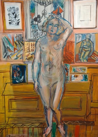 Stojící akt na obrazech od Raoul Dufy