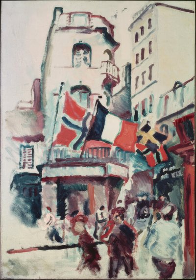 Ulice s vlajkami od Raoul Dufy