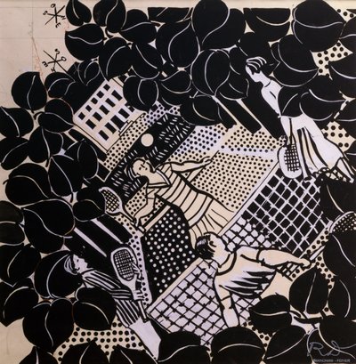Tenis (tužka a kvaš na papíře) od Raoul Dufy