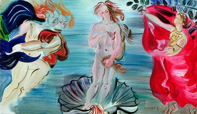 Zrození Venuše, asi 1940 (olej na desce) od Raoul Dufy