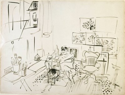 Malířská dílna Kresba Raoula Dufyho (1877-1953) New York, Museum of Modern Art od Raoul Dufy