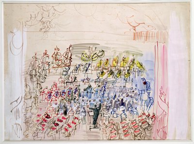 Symfonický orchestr (akvarel na papíře) od Raoul Dufy