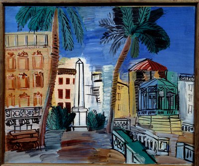 Pohled na Obelisque v Hyeres od Raoul Dufy
