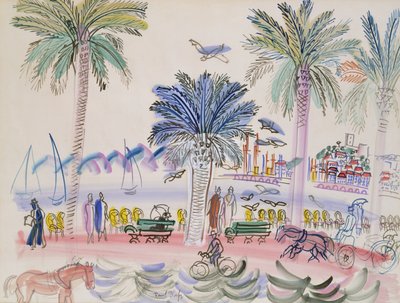 Pohled na Le Suquet, Cannes (akvarel) od Raoul Dufy