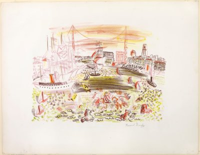 Pohled na Marseille (Le Port) od Raoul Dufy