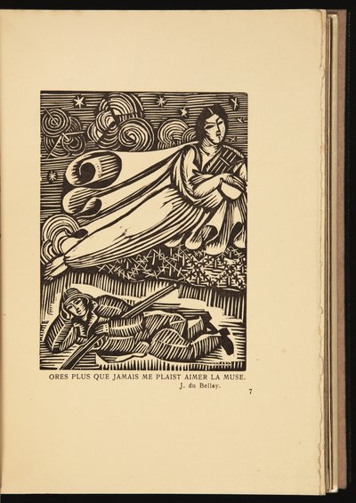 Dřevoryt z Martial Elegies, Roger Allard (1885-1961) od Raoul Dufy