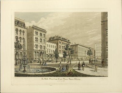 La Salle Street z Court House Square, Chicago, v roce 1865 od Raoul Varin