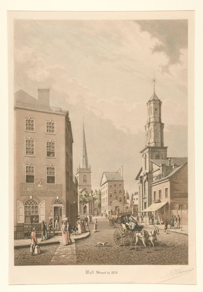 Wall Street v roce 1820 od Raoul Varin