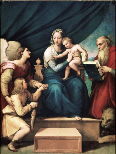 Madonna z Ryb (olej na palubě, kolem roku 1513) od Raphael