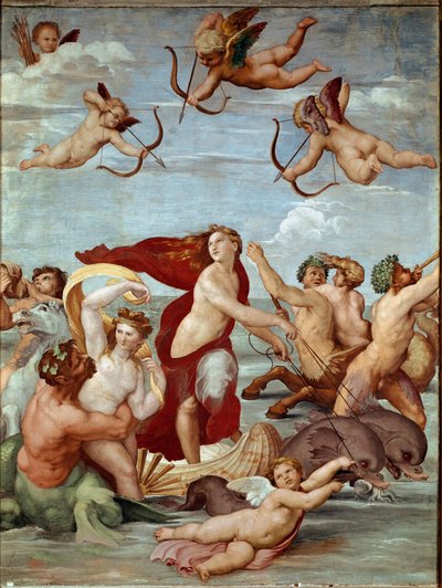 Freska Triumph of Galatee od Raphaela (Raffaello Sanzio 1483-1520). 1511 (čerstvé) od Raphael