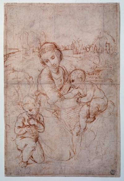 Studie Panny prince Esterhazyho - kresba, c.1507-1508 od Raphael