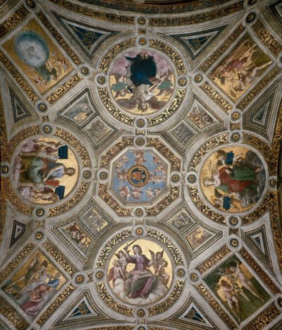 Strop ve Stanza della Segnatura, cca 1510-1511. od Raphael