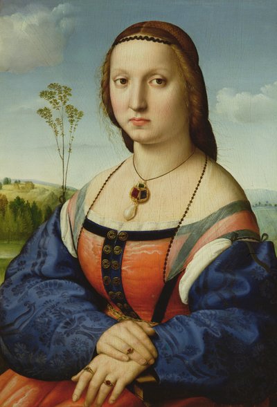 Portrét Maddaleny Doni, 1506 od Raffaello Sanzio Raphael