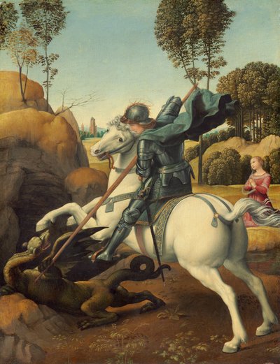 Svatý Jiří a drak, c. 1506. od Raphael