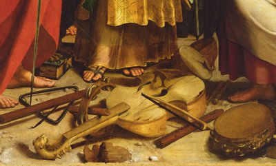 Svatá Cecílie obklopená svatým Pavlem, svatým Janem Evangelistou, svatým Augustinem a Marií Magdalenou od Raphael