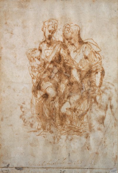 Panna a dítě se svatou Annou, c1500-1520 od Raphael