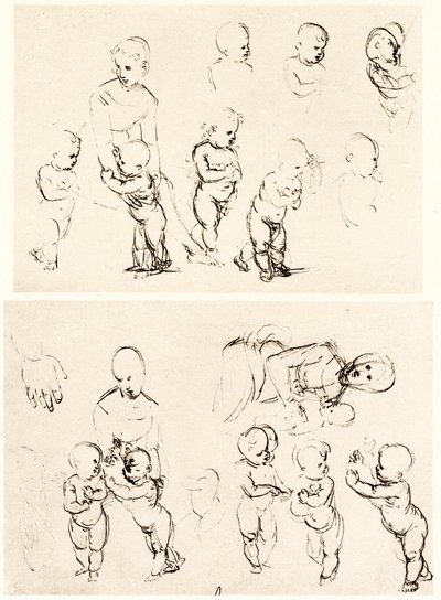 Různé vzory pro Madonnu na venkově od Raffaello Sanzio Raphael