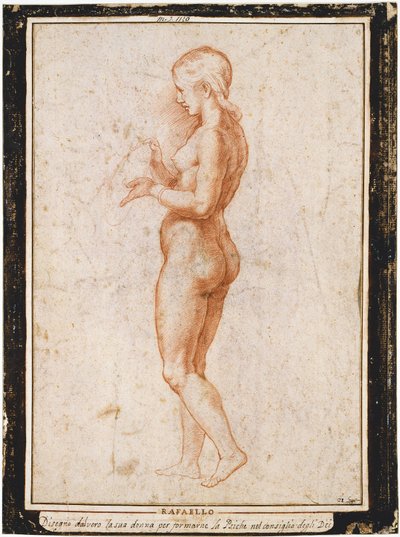 Mladá ženská postava z profilu, cca 1517. od Raphael