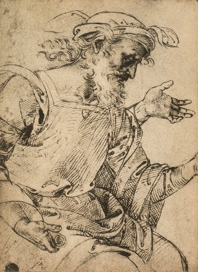 prorok Ezechiel; kresba od Raphaela. Gallerie dellAccademia, Benátky od Raffaello Sanzio Raphael