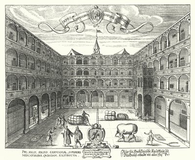 Fondaco dei Tedeschi, sídlo německých obchodníků v Benátkách od Raphael Custos